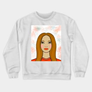 Pretty Woman Portrait Crewneck Sweatshirt